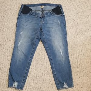 Indigo Blue Maternity Jean Capri, Size L